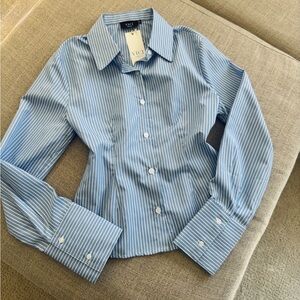 VICI Blue Striped Women’s Dress Shirt